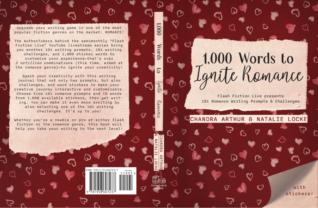 Full print cover of 1,000 Words to Ignite Romance by Chandra Arthur and Natalie Locke